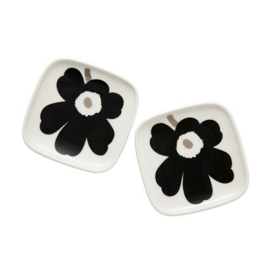 マリメッコ（marimekko） Unikko ウニッコ プレート 20cm テラ×ダーク