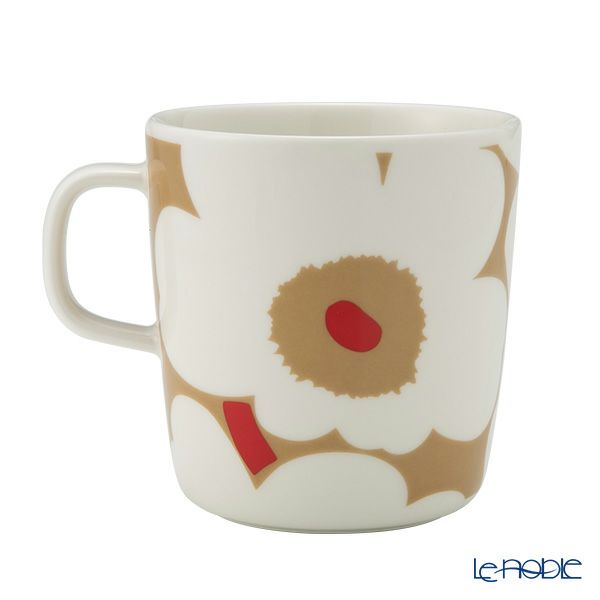 マリメッコ（marimekko） Unikko ウニッコ マグカップ 400ml ベージュ×レッド 072863-183／23AW