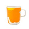 マリメッコ（marimekko） Unikko ウニッコ／けしの花 60thアニバーサリーコレクション マグカップ ホワイト×オレンジ×イエロー 250ml 073157-122／24SS