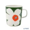 マリメッコ（marimekko） Unikko ウニッコ／けしの花 60thアニバーサリーコレクション マグカップ 250ml ホワイト×グリーン×オレンジ 073088-162／24SS