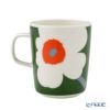 マリメッコ（marimekko） Unikko ウニッコ／けしの花 60thアニバーサリーコレクション マグカップ 250ml ホワイト×グリーン×オレンジ 073088-162／24SS