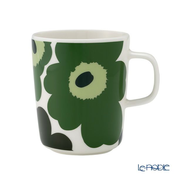 マリメッコ（marimekko） Unikko ウニッコ／けしの花 60thアニバーサリーコレクション マグカップ 250ml グリーン×ライトグリーン 250ml 073093-166／24SS
