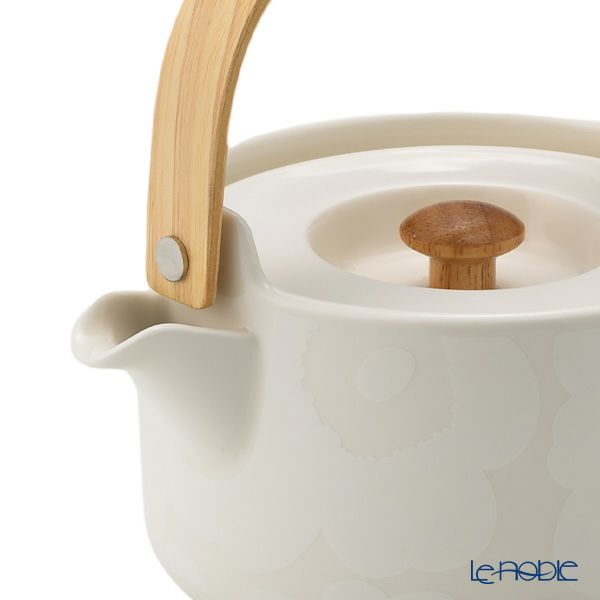 マリメッコ（marimekko） Unikko ウニッコ／けしの花 ティーポット ホワイト 18cm／700ml 073071-100／24SS