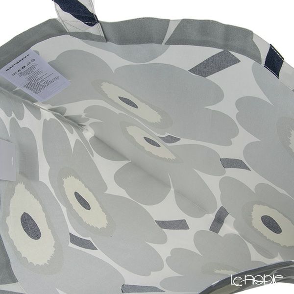 マリメッコ（marimekko） Pieni Unikko ピエニ ウニッコ ファブリックバッグ／エコバッグ／トートバッグ 43×43cm グレー×ベージュ 073309-918／24AW
