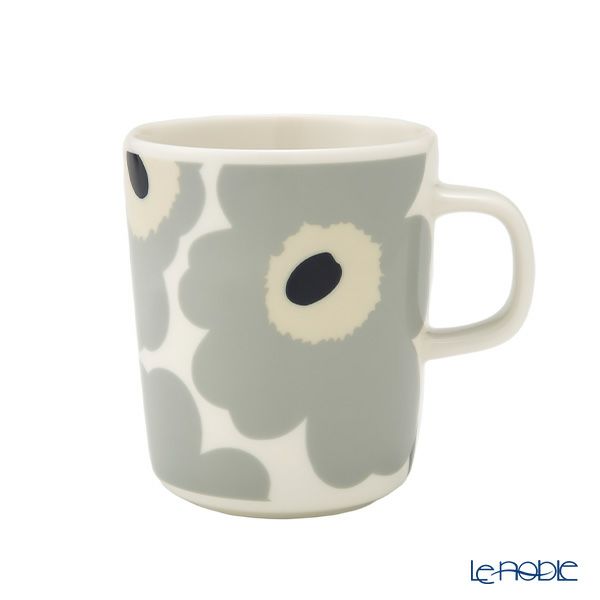 マリメッコ（marimekko） Unikko ウニッコ／けしの花 マグカップ 250ml ライトグレー×サンド 073470-195／24AW