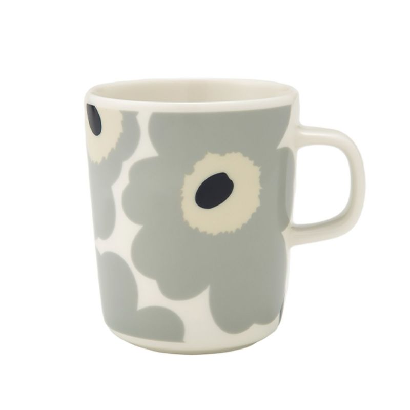 マリメッコ（marimekko） Unikko ウニッコ／けしの花 マグカップ 250ml ライトグレー×サンド 073470-195／24AW