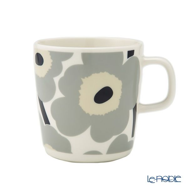 マリメッコ（marimekko） Unikko ウニッコ／けしの花 マグカップ 400ml ライトグレー×サンド 073471-195／24AW