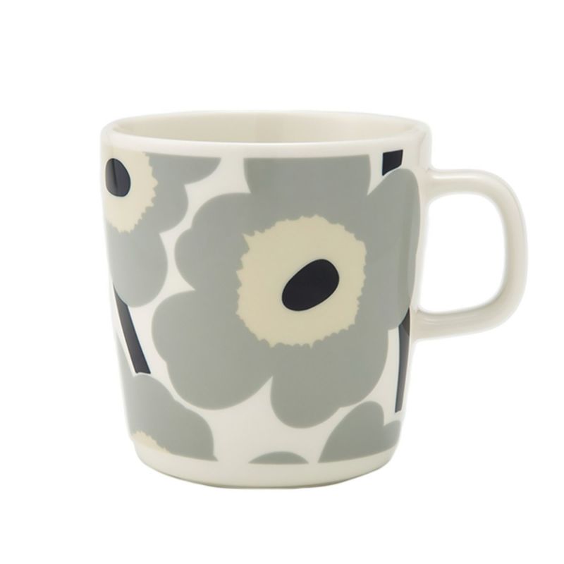 マリメッコ（marimekko） Unikko ウニッコ／けしの花 マグカップ 400ml ライトグレー×サンド 073471-195／24AW