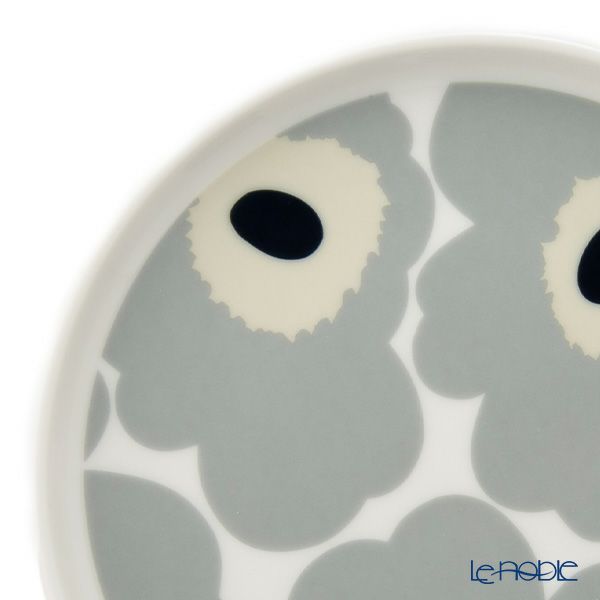 マリメッコ（marimekko） Unikko ウニッコ／けしの花 プレート 13.5cm ライトグレー×サンド 073473-195／24AW