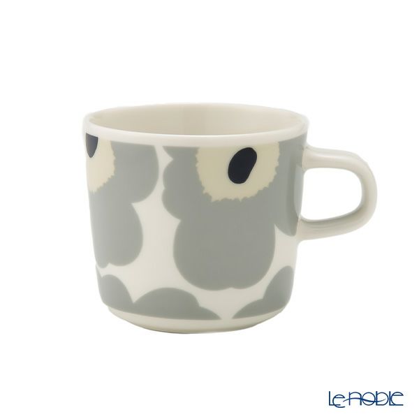 マリメッコ（marimekko） Unikko ウニッコ／けしの花 コーヒーカップ 200ml ライトグレー×サンド 073475-195／24AW