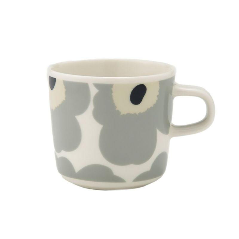 マリメッコ（marimekko） Unikko ウニッコ／けしの花 コーヒーカップ 200ml ライトグレー×サンド 073475-195／24AW