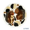 マリメッコ（marimekko） Kurre クッレ／リス プレート 20cm ホワイト×ブラウン×グリーン 073602-186／24AW