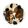 マリメッコ（marimekko） Kurre クッレ／リス プレート 20cm ホワイト×ブラウン×グリーン 073602-186／24AW