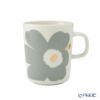 マリメッコ（marimekko） Unikko ウニッコ／けしの花 60thアニバーサリーコレクション マグカップ ホワイト×ライトグレー×ゴールド 250ml 柄違い ペア 073617-192／24AW