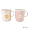マリメッコ（marimekko） Juhla Unikko ユフラ ウニッコ／けしの花 マグカップ 250ml ホワイト×ピンク×ゴールド ペア 073998-132／25SS