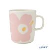 マリメッコ（marimekko） Juhla Unikko ユフラ ウニッコ／けしの花 マグカップ 250ml ホワイト×ピンク×ゴールド ペア 073998-132／25SS