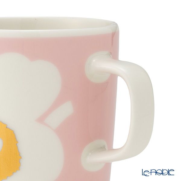 マリメッコ（marimekko） Juhla Unikko ユフラ ウニッコ／けしの花 マグカップ 250ml ホワイト×ピンク×ゴールド ペア 073998-132／25SS