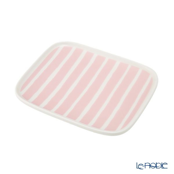 マリメッコ（marimekko） Piccolo ピッコロ／擬音語 プレート 15×12cm ホワイト×ピンク 073849-130／25SS