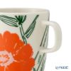 マリメッコ（marimekko） Puutarhakutsut プゥータルハクツットゥ／ガーデンパーティー マグカップ 400ml ホワイト×オレンジ 074070-162／25SS