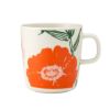 マリメッコ（marimekko） Puutarhakutsut プゥータルハクツットゥ／ガーデンパーティー マグカップ 400ml ホワイト×オレンジ 074070-162／25SS