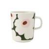 マリメッコ（marimekko） Unikko ウニッコ／けしの花 マグカップ 250ml ホワイト×ダークグリーン 073853-163／25SS