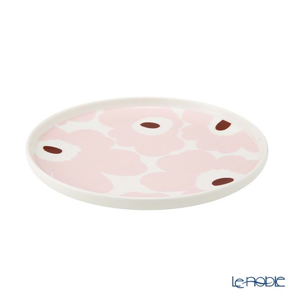 マリメッコ（marimekko） Unikko ウニッコ／けしの花 プレート 20cm ホワイト×ピンク 073954-138／25SS