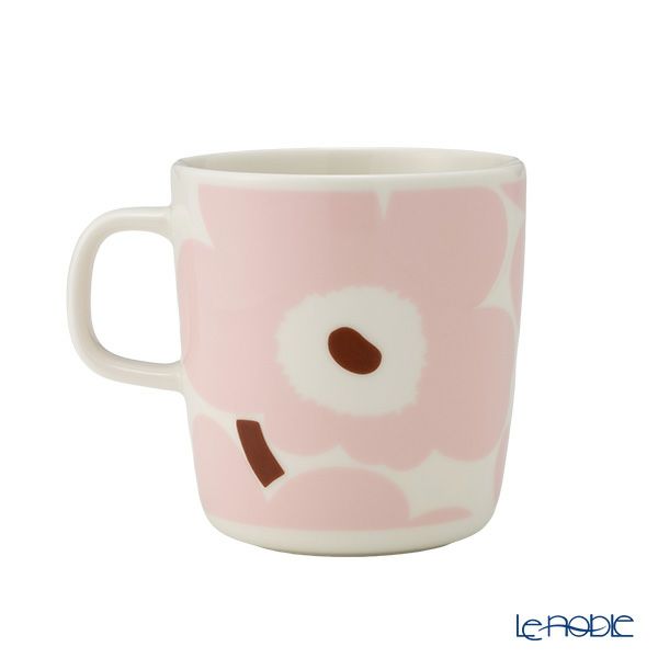 マリメッコ（marimekko） Unikko ウニッコ／けしの花 マグカップ 400ml ホワイト×ピンク 073953-138／25SS