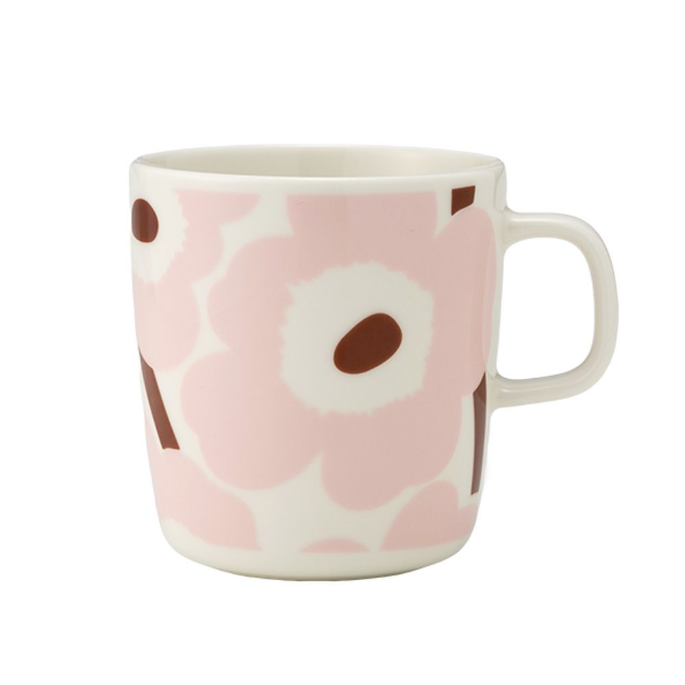 マリメッコ（marimekko） Unikko ウニッコ／けしの花 マグカップ 400ml ホワイト×ピンク 073953-138／25SS