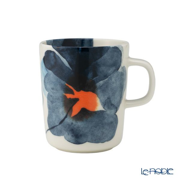 マリメッコ（marimekko） Valssi ヴァルシ／ワルツ マグカップ 250ml ホワイト×ブルー×オレンジ 073927-152／25SS