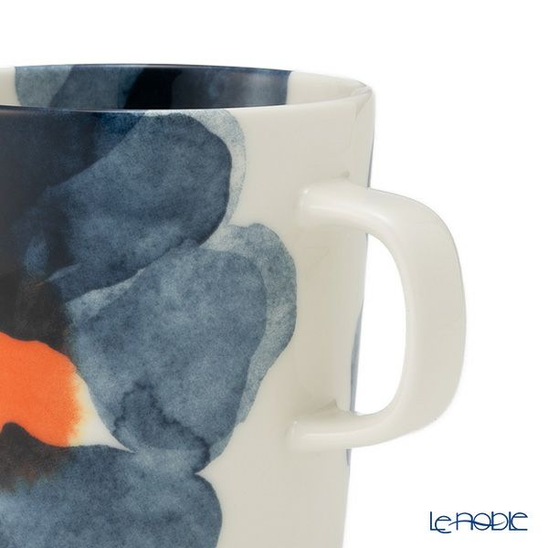 マリメッコ（marimekko） Valssi ヴァルシ／ワルツ マグカップ 250ml ホワイト×ブルー×オレンジ 073927-152／25SS
