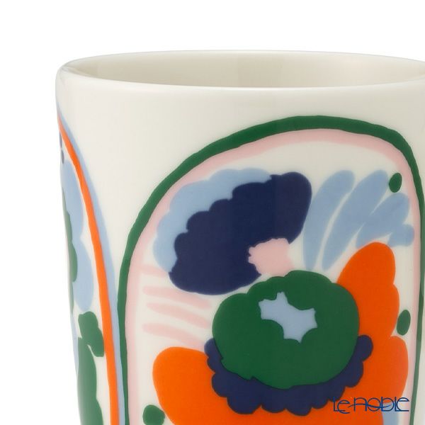 マリメッコ（marimekko） Karuselli カルセッリ／メリーゴーラウンド マグカップ 250ml ホワイト×オレンジ×ブルー 074362-152／25SS
