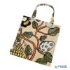 マリメッコ（marimekko） Tiara ティアラ ファブリックバッグ／エコバッグ／トートバッグ 43×43cm サンド×グリーン 074584-820／25AW