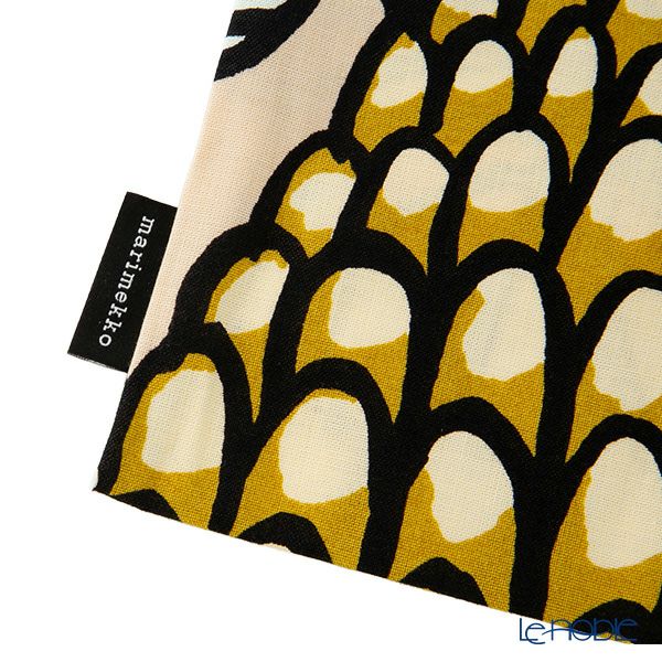 マリメッコ（marimekko） Tiara ティアラ ファブリックバッグ／エコバッグ／トートバッグ 43×43cm サンド×グリーン 074584-820／25AW