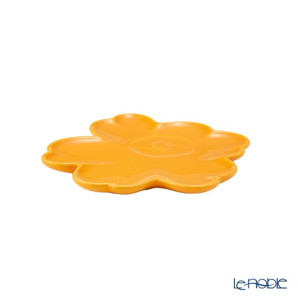 マリメッコ（marimekko）Unikko ウニッコ／けしの花 プレート 20cm ウォームイエロー 075036-220／25AW