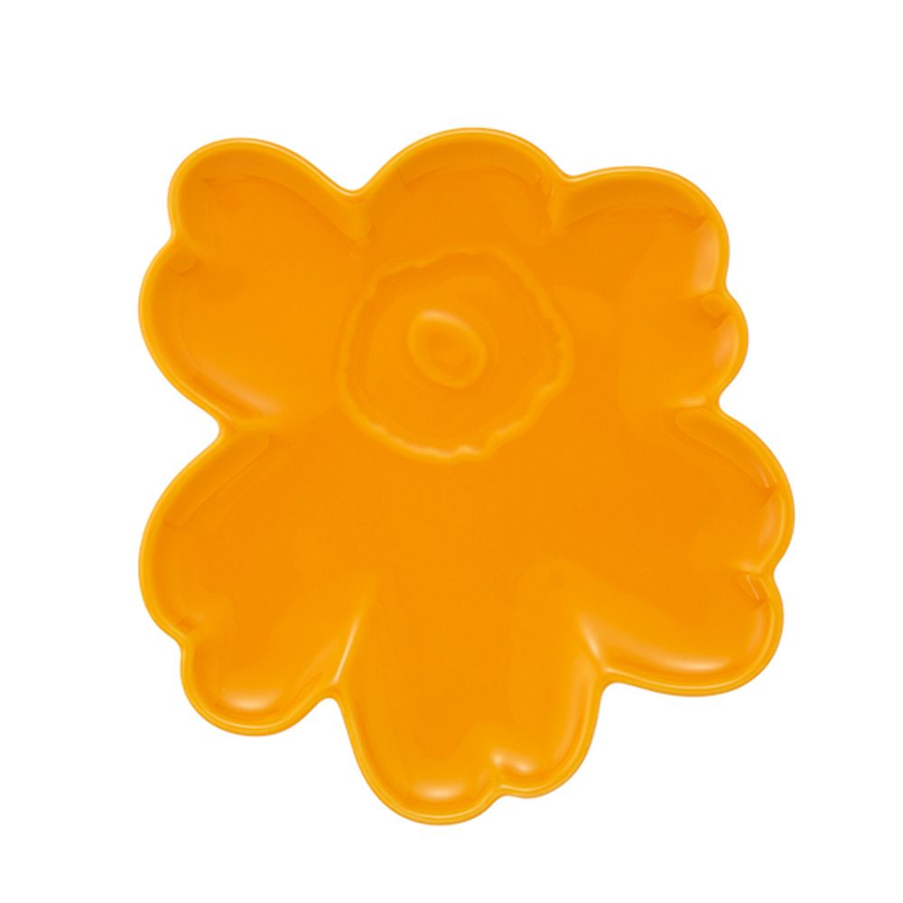 マリメッコ（marimekko）Unikko ウニッコ／けしの花 プレート 20cm ウォームイエロー 075036-220／25AW