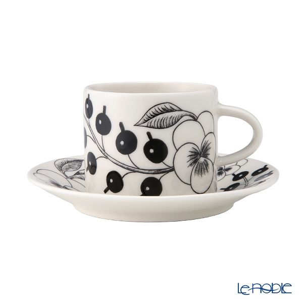 アラビア（ARABIA） パラティッシ ブラック コーヒーカップ＆ソーサー 180ml