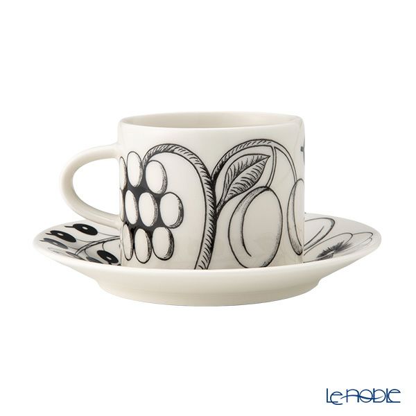 アラビア（ARABIA） パラティッシ ブラック コーヒーカップ＆ソーサー 180ml