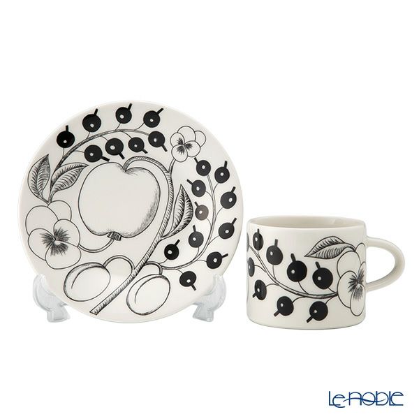 アラビア（ARABIA） パラティッシ ブラック コーヒーカップ＆ソーサー 180ml