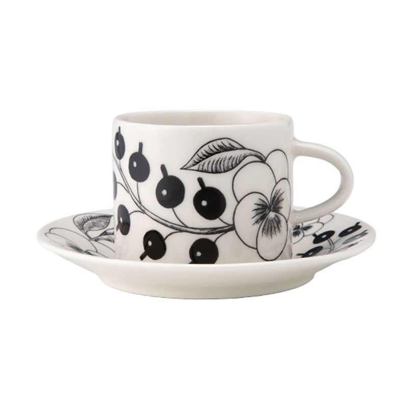 アラビア（ARABIA） パラティッシ ブラック コーヒーカップ＆ソーサー 180ml