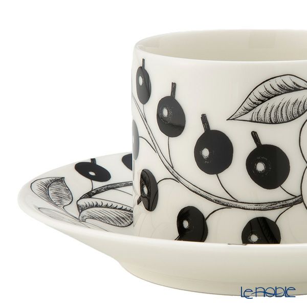 アラビア（ARABIA） パラティッシ ブラック ティーカップ＆ソーサー 280ml