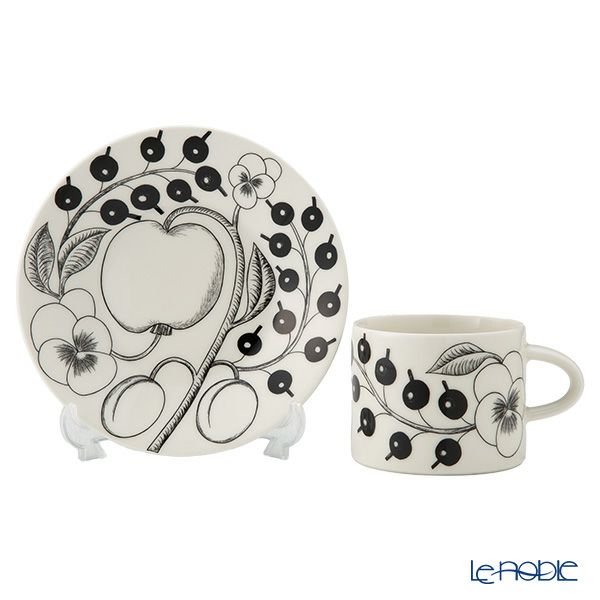 アラビア（ARABIA） パラティッシ ブラック ティーカップ＆ソーサー 280ml