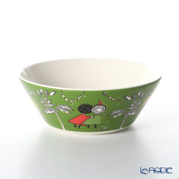 アラビア（ARABIA） ムーミン ボウル トフスランとビフスラン（THINGUMY AND BOB）グリーン 15cm