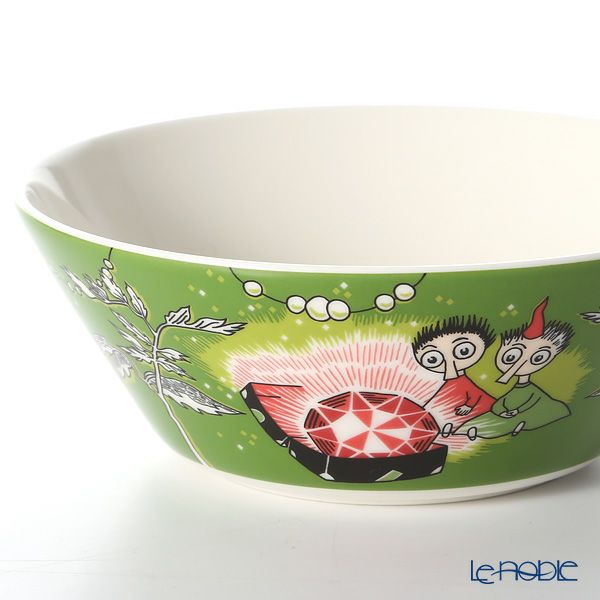 アラビア（ARABIA） ムーミン ボウル トフスランとビフスラン（THINGUMY AND BOB）グリーン 15cm