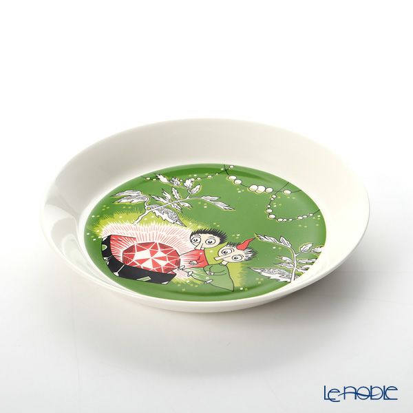 アラビア（ARABIA） ムーミン コレクション プレート トフスランとビフスラン（THINGUMY AND BOB） グリーン 19cm