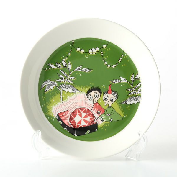 アラビア（ARABIA） ムーミン コレクション プレート トフスランとビフスラン（THINGUMY AND BOB） グリーン 19cm