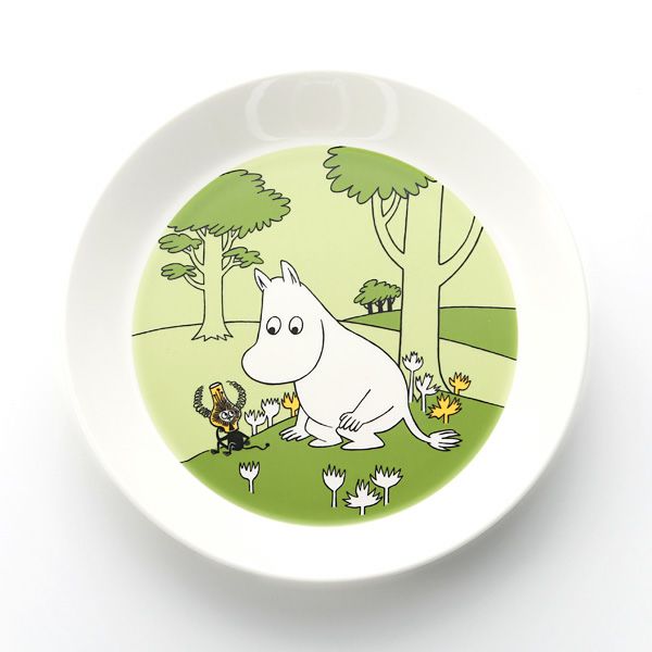 アラビア（ARABIA） ムーミン コレクション プレート（ムーミン） グラスグリーン 19cm