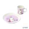 アラビア（ARABIA） ムーミン クラシック プレート＆マグ 2ピースセット スノークのおじょうさん（SNORKMAIDEN） ライラック 1052351