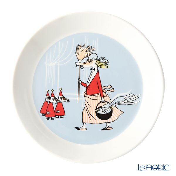 アラビア（ARABIA） ムーミン フィリフヨンカ プレート 19cm グレー（ブルーグレー）1057218