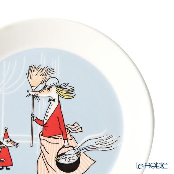 アラビア（ARABIA） ムーミン フィリフヨンカ プレート 19cm グレー（ブルーグレー）1057218