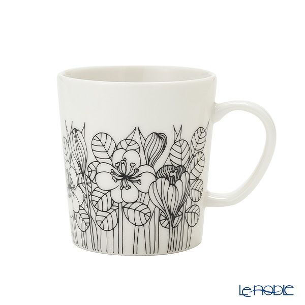 アラビア（ARABIA）クロッカス マグカップ 300ml ブラック 1062354
